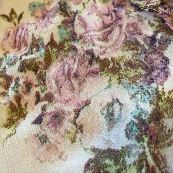 NWT LC Lauren Conrad Flutter Sleeve Ruffled Midi Dress - Picture 3 of 14